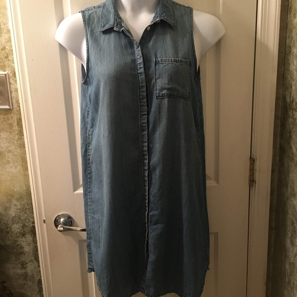womens denim shirtdress